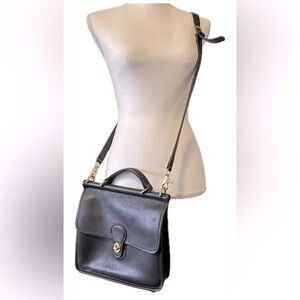 ✨COACH✨VINTAGE Black Leather Willis Satchel